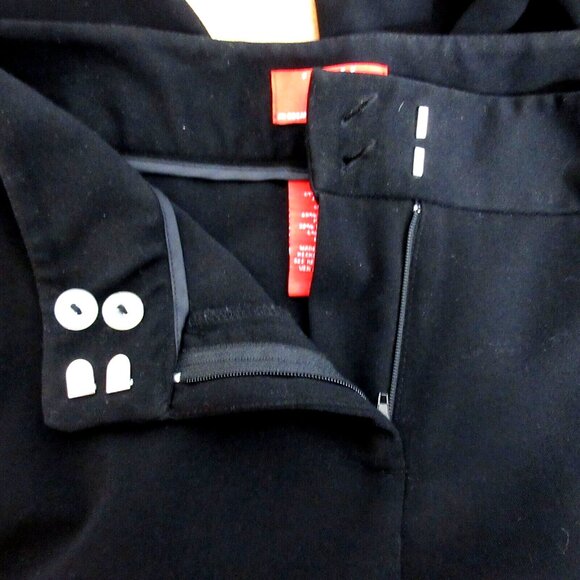 OSCAR DE LA RENTA Dress Pants Women Petite 14 Black Straight Leg Classic Slacks - Picture 6 of 6